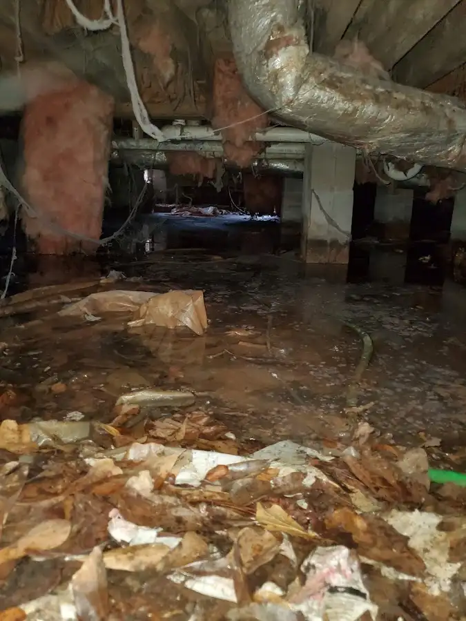 Crawl space flood assessment for Commercial Water Damage Restoration in Marlin