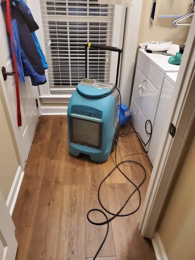 Commercial dehumidifier deployed for Flood Damage Cleanup in Marlin